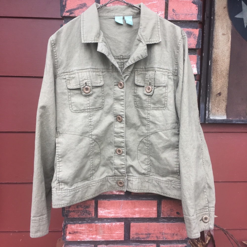 Olive green light weight jacket